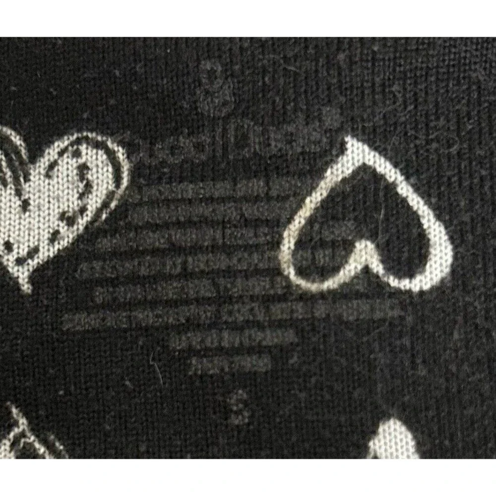 Cuddi Duds Women's Small Black and white Hearts Lounging set polyester Spandex